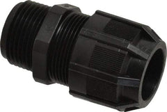 Thomas & Betts - 0.31 to 0.56" Cable Capacity, Liquidtight, Straight Strain Relief Cord Grip - 3/4 NPT Thread, 2-3/16" Long, Nylon - Apex Tool & Supply