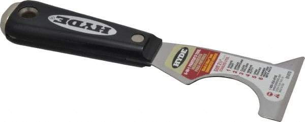 Hyde Tools - 2-1/2" Wide Stainless Steel Taping Knife - Stiff, Nylon Handle, 7.3" OAL - Apex Tool & Supply