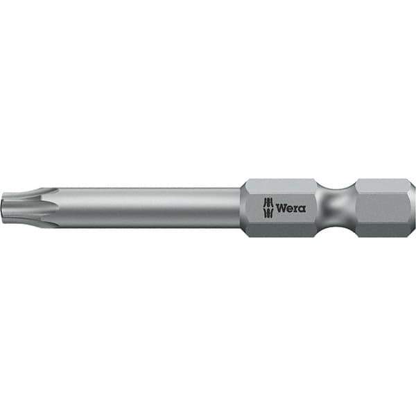 Wera - 6mm Drive IPR1 Tamperproof Torx Screwdriver Bit - 50mm OAL, Power Bit - Apex Tool & Supply