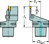 C3-RF151.23-22050-20 Capto® and SL Turning Holder - Apex Tool & Supply