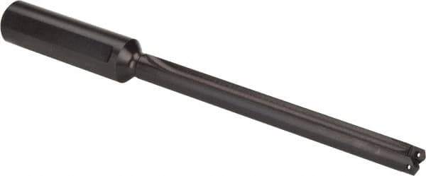 Allied Machine and Engineering - Series Z, 7/16 to 1/2" Diam, 3/4" Diam Straight Shank with Flange, Straight Flute Spade Drill - 4-3/8" Max Depth, 5-5/8" Body Length, 7-9/16" OAL, Extended Length, Through Coolant - Apex Tool & Supply