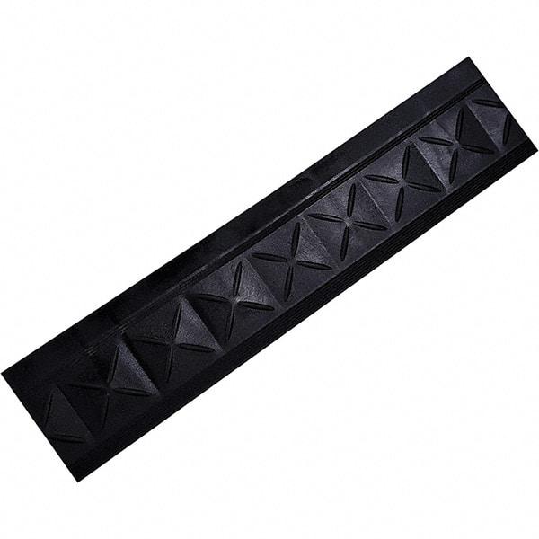 Ergo Advantage - 18" Long x 4" Wide x 1" Thick, Anti-Fatigue Modular Matting Anti-Fatigue Flooring - Female, 1 Interlocking Side, Black, For Dry Areas - Apex Tool & Supply