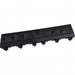 Ergo Advantage - 18" Long x 4" Wide x 1" Thick, Anti-Fatigue Modular Matting Anti-Fatigue Flooring - Male, 1 Interlocking Side, Black, For Dry Areas - Apex Tool & Supply