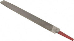 Simonds File - 12" Long, Smooth Cut, Flat American-Pattern File - Double Cut, Tang - Apex Tool & Supply