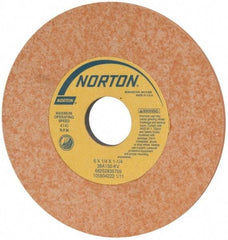 Norton - 6" Diam x 1-1/4" Hole x 1/4" Thick, K Hardness, 150 Grit Surface Grinding Wheel - Aluminum Oxide, Type 1, Very Fine Grade, 4,140 Max RPM, Vitrified Bond, No Recess - Apex Tool & Supply