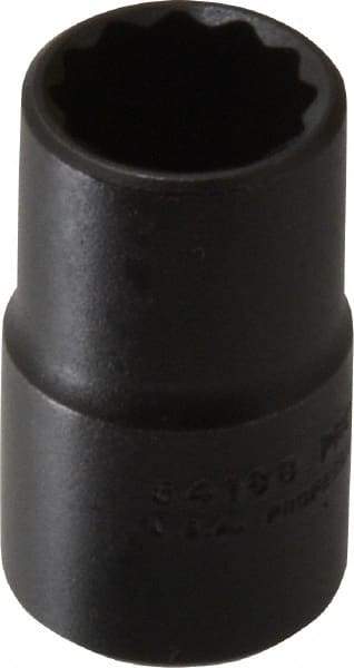 Proto - 9/16", 1/2" Drive, Standard Hand Socket - 12 Points, 1-1/2" OAL, Alloy Steel, Black Finish - Apex Tool & Supply