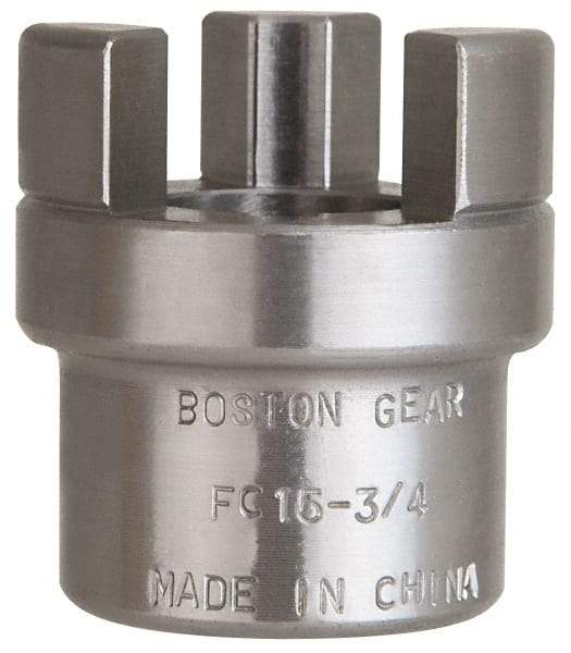 Boston Gear - 3/4" Max Bore Diam, FC15 Coupling Size, Flexible Half Coupling - 1-1/2" OD, 2.76" OAL, Steel - Apex Tool & Supply