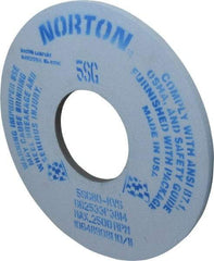 Norton - 14" Diam x 5" Hole x 1/2" Thick, K Hardness, 80 Grit Surface Grinding Wheel - Ceramic, Type 1, Medium Grade, 1,800 Max RPM, Vitrified Bond, No Recess - Apex Tool & Supply