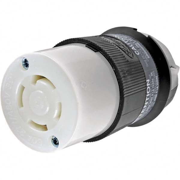 Hubbell Wiring Device-Kellems - 3-Phase Wye 277/480 VAC 30A NEMA L19-30R Industrial Twist Lock Connector - Apex Tool & Supply