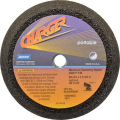 Norton - 6" Diam, 2" Overall Thickness, 16 Grit, Type 11 Tool & Cutter Grinding Wheel - Very Coarse Grade, Zirconia Alumina, Q Hardness, 6,000 RPM - Apex Tool & Supply