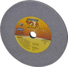 Norton - 60 Grit Aluminum Oxide Type 1 Internal Grinding Wheel - 5" Diam x 1/2" Hole x 1/4" Thick, 4965 Max RPM, Type 1 Medium Grade, K Hardness, Vitrified Bond, No Recess - Apex Tool & Supply