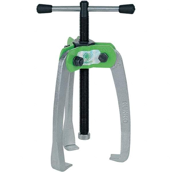 KUKKO - 3 Jaw, 1/4" to 3-3/16" Spread, 1-1/2 Ton Capacity, Jaw Puller - 3-3/16" Reach, For Bearings, Gears, Discs - Apex Tool & Supply