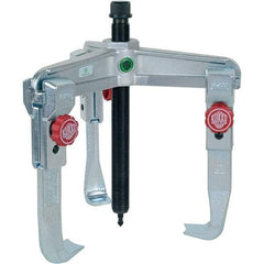 KUKKO - 3 Jaw, 1-1/2" to 9-7/8" Spread, 11 Ton Capacity, Reversible Puller - 7-7/8" Reach, For Bearings, Gears, Discs, Bushings, Seals - Apex Tool & Supply