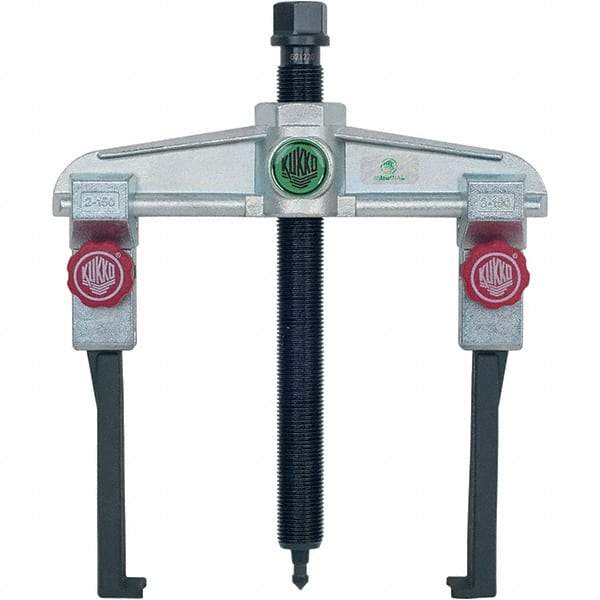 KUKKO - 2 Jaw, 1-1/2" to 6-3/8" Spread, 5-1/2 Ton Capacity, Reversible Puller - 5-7/8" Reach, For Bearings, Gears, Discs, Bushings, Seals - Apex Tool & Supply