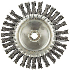 Norton - 6" OD, 5/8-11 Arbor Hole, Knotted Carbon Wheel Brush - Apex Tool & Supply