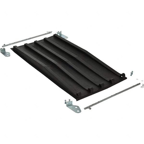 Vestil - Blue Polypropylene Self-Dumping Hopper Poly Lid - Use with Dumpers - Apex Tool & Supply