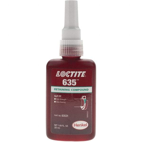 Loctite - Threadlockers & Retaining Compounds - RC 635 50ML LOCTITE RETNG COMPND - Apex Tool & Supply