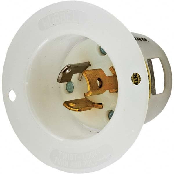 Hubbell Wiring Device-Kellems - 125V 15A NEMA L5-15P Industrial Twist Lock Inlet - Apex Tool & Supply