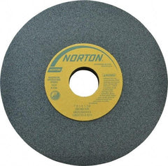 Norton - 7" Diam x 1-1/4" Hole x 1" Thick, I Hardness, 80 Grit Surface Grinding Wheel - Silicon Carbide, Type 1, Medium Grade, 3,600 Max RPM, Vitrified Bond, No Recess - Apex Tool & Supply