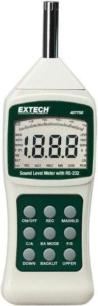 Extech - A and C Frequency Weight, LCD Display Sound Meter - 30 to 130 Decibels - Apex Tool & Supply
