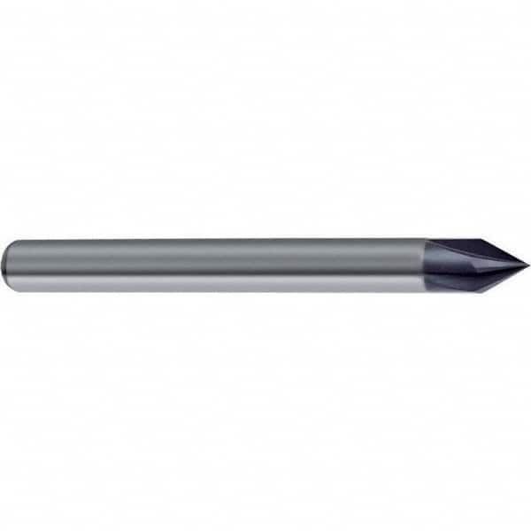 Guhring - 8mm Diam 4 Flute Single End Solid Carbide Chamfer Mill - Apex Tool & Supply