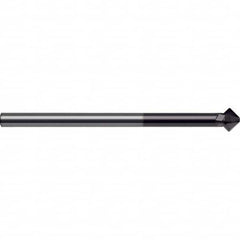Guhring - 12mm Diam 4 Flute Single End Solid Carbide Chamfer Mill - Apex Tool & Supply