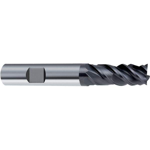 Guhring - 10mm, 4 Flute, Single End, Solid Carbide, Corner Chamfer End Mill - 72mm OAL, 48° Helix, Right Hand Flute, 24mm LOC, Right Hand Cut - Apex Tool & Supply
