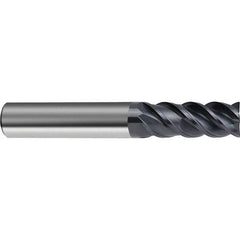 Guhring - 5mm, 4 Flute, Single End, Solid Carbide, Corner Chamfer End Mill - 57mm OAL, 48° Helix, Right Hand Flute, 13mm LOC, Right Hand Cut - Apex Tool & Supply