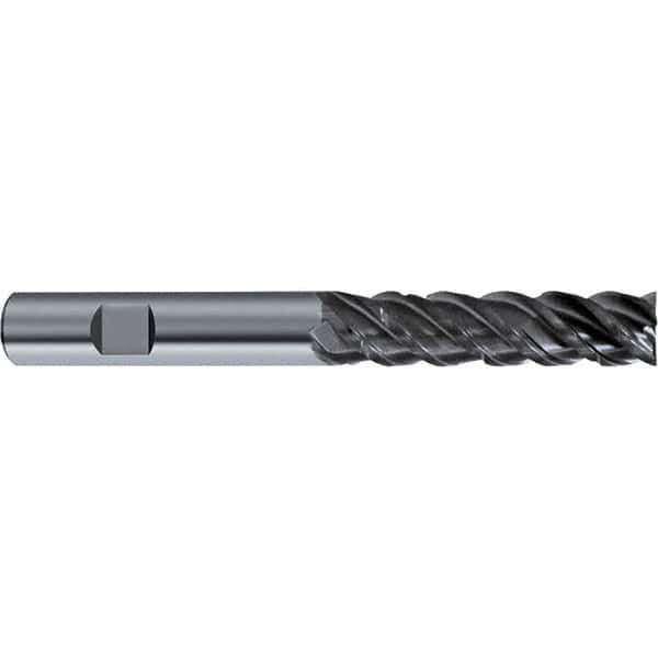 Guhring - 10mm, 4 Flute, Single End, Solid Carbide, Corner Chamfer End Mill - 90mm OAL, 48° Helix, Right Hand Flute, 40mm LOC, Right Hand Cut - Apex Tool & Supply