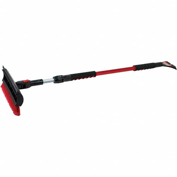 Value Collection - Snowbrushes & Scrapers Type: Telescoping Snowbroom & Ice Scraper Material: Aluminum & Polyethyiene - Apex Tool & Supply