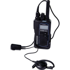 Kenwood - Ear Bud, Push to Talk Microphone Clip Mic with Earphone - Black, Use with Protalk Series Two Way Radios - Apex Tool & Supply