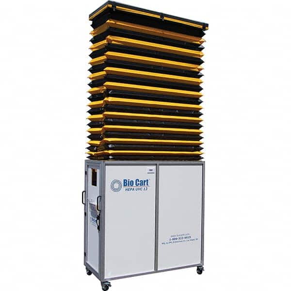 Air-Care - 36" Wide x 36" High x 75" Deep, Air Cleaner Containment Cart - Apex Tool & Supply