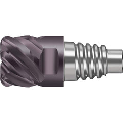 Corner Radius & Corner Chamfer End Mill Heads; Mill Diameter (mm): 25.00; Mill Diameter (Decimal Inch): 0.9840; Length of Cut (mm): 25.6000; Connection Type: E25; Overall Length (mm): 49.6000; Flute Type: Spiral; Material Grade: WJ30TF; Helix Angle: 50; C