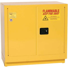 Eagle - Safety Cabinets Hazardous Chemical Type: Flammable and Combustible Liquids Color: Yellow - Apex Tool & Supply