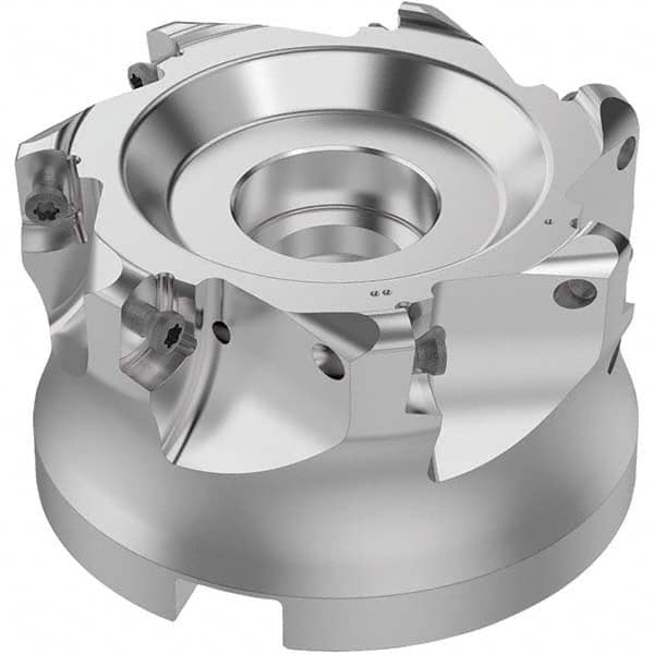 Seco - Indexable High-Feed Face Mills Cutting Diameter (mm): 84.00 Maximum Depth of Cut (mm): 1.80 - Apex Tool & Supply