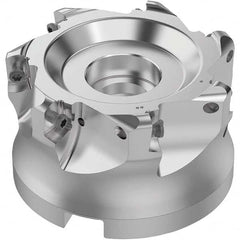 Seco - Indexable High-Feed Face Mills Cutting Diameter (mm): 84.00 Maximum Depth of Cut (mm): 1.80 - Apex Tool & Supply