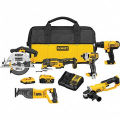 DeWALT - Cordless Tool Combination Kits Voltage: 20 Tools: 1/2" Drill/Driver; Reciprocating Saw; 6-1/2" Circular Saw; Oscillating Multi-Tool - Apex Tool & Supply