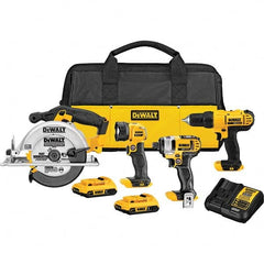 DeWALT - Cordless Tool Combination Kits Voltage: 20 Tools: 1/2" Drill/Driver; 6-1/2" Circular Saw; LED Worklight - Apex Tool & Supply