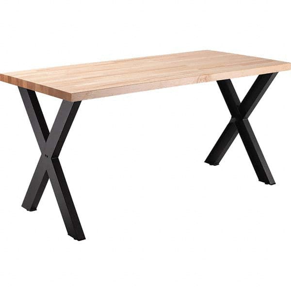 National Public Seating - Stationary Tables Type: Cafeteria Tables Material: Maple Wood; Steel - Apex Tool & Supply