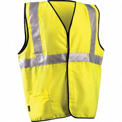 OccuNomix - Size 4X/5X L Flame Resistant Hi-Vis Yellow Solid General Purpose High Visibility Vest - Apex Tool & Supply