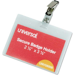 UNIVERSAL - Badge Holders Attachment Type: Clip-On Horizontal or Vertical Holder: Horizontal - Apex Tool & Supply
