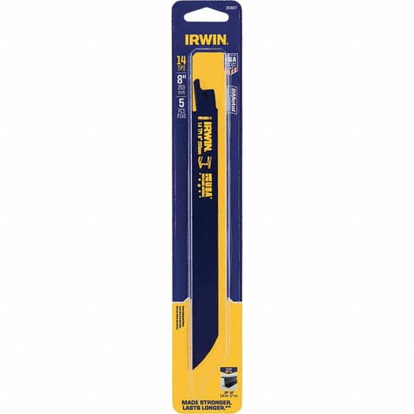 Irwin - Reciprocating Saw Blades Blade Material: Bi-Metal Blade Length (Inch): 8 - Apex Tool & Supply