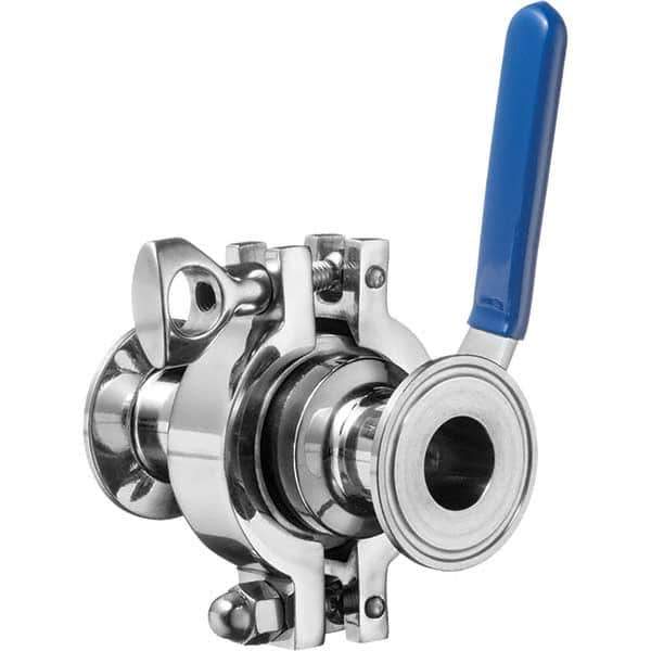 Value Collection - Sanitary Stainless Steel Pipe Fittings Type: Ball Valve Style: Quick-Clamp - Apex Tool & Supply