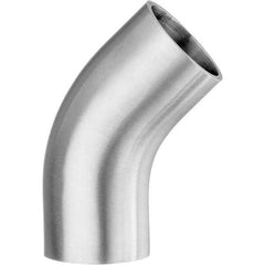 Value Collection - Sanitary Stainless Steel Pipe Fittings Type: 45 Elbow Style: Butt Weld - Apex Tool & Supply