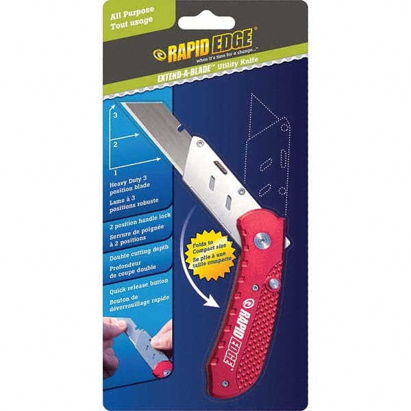 Rapid Edge - Pocket & Folding Knives Knife Type: Utility Blade Folding Knife Edge Type: Straight - Apex Tool & Supply