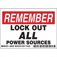 Brady - Safety & Facility Labels Message Type: Accident Prevention Header: REMEMBER - Apex Tool & Supply