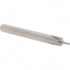 Scientific Cutting Tools - #4-40 Thread, 1/4" Shank Diam, Bright Coating, Solid Carbide Straight Flute Thread Mill - 3 Flutes, 2-1/2" OAL, #4 Min Noml Diameter - Apex Tool & Supply