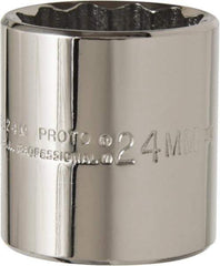 Proto - 3/8" Drive, Standard Hand Socket - 12 Points, 2-3/4" OAL, Chrome Finish - Apex Tool & Supply