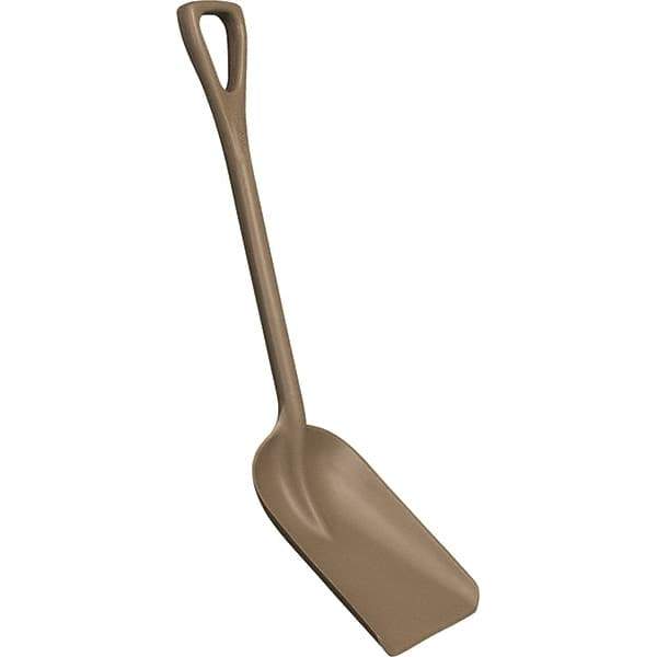 Remco - 14" High x 11" Wide Square Plastic Shovel - 38" Long Plastic D-Grip Handle, No Step - Apex Tool & Supply