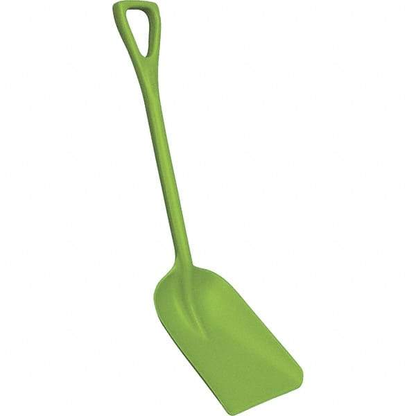 Remco - 14" High x 11" Wide Square Plastic Shovel - 38" Long Plastic D-Grip Handle, No Step - Apex Tool & Supply